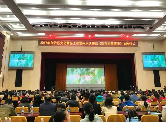 中国首部中电影《别在村前等我》在贺州举行首映式